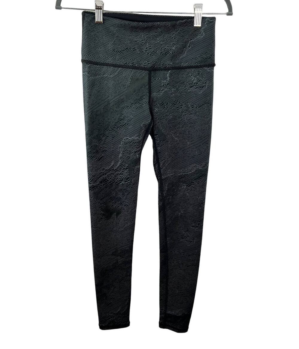 NOLI Black White Swirl Printed Graphic Full Length Leggings Mid-Rise Yoga Run S